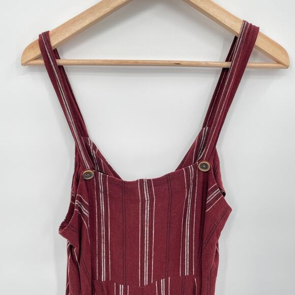 SANCTUARY Evereve NWT Sedona Maroon Striped Jumpsuit // L - Picture 10 of 12
